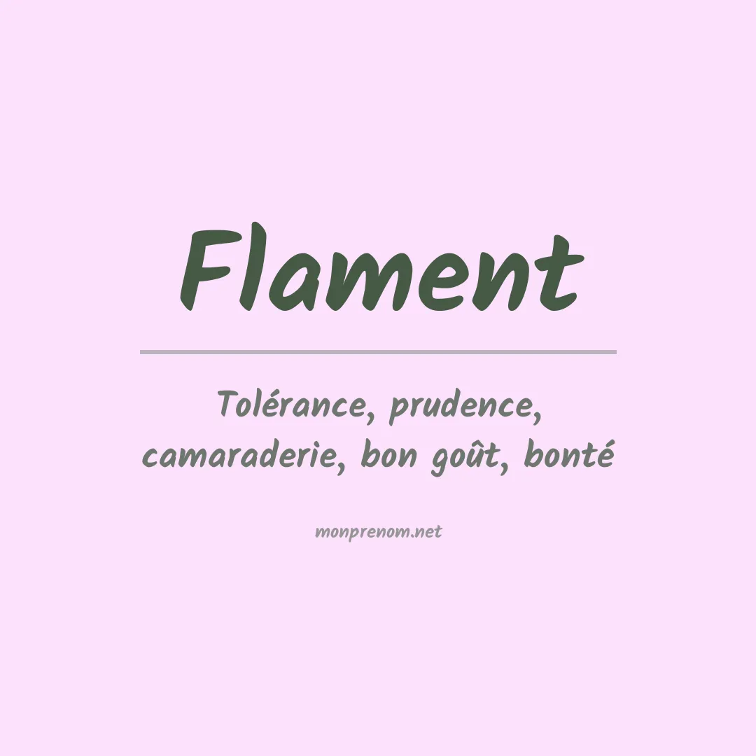 Signification du prénom Flament
