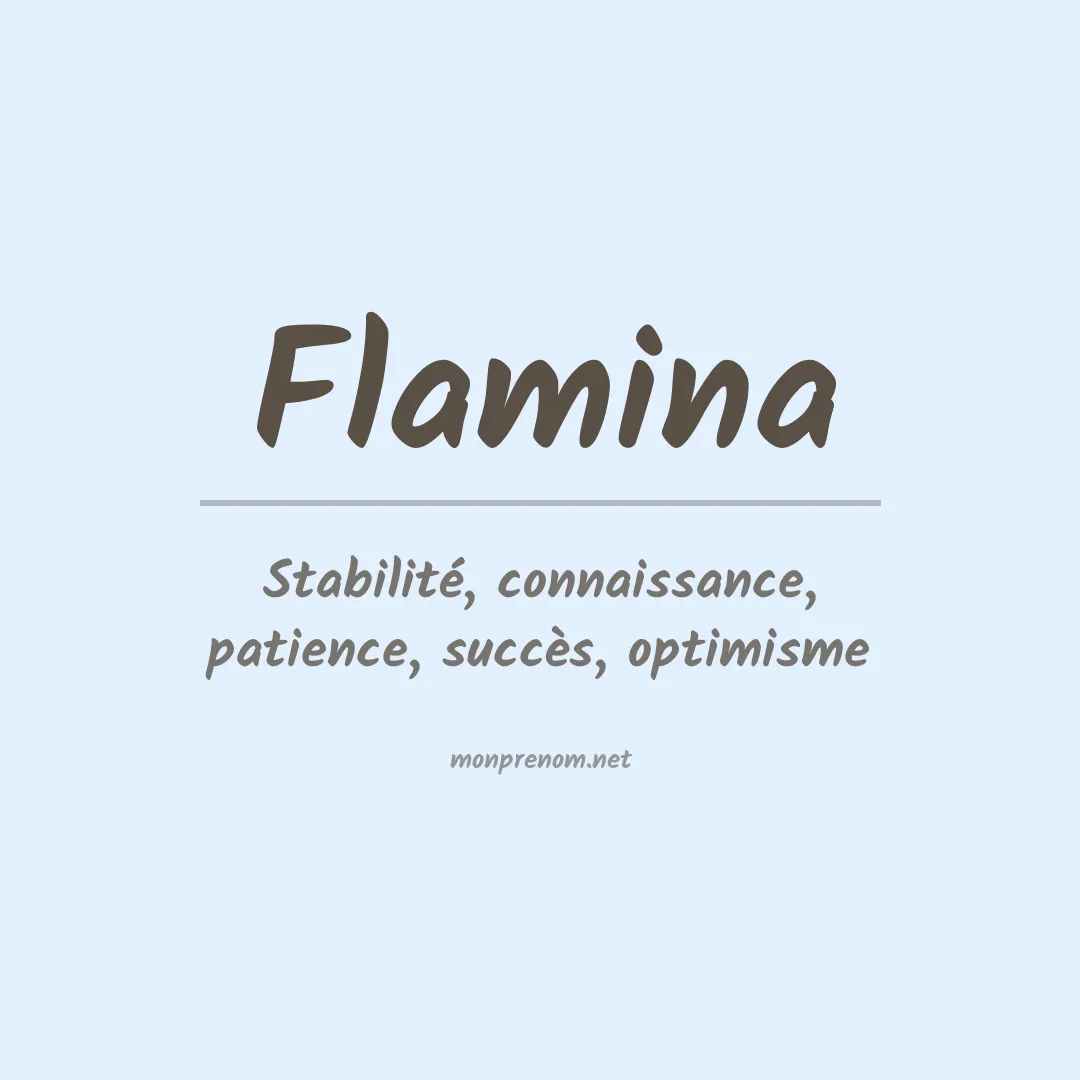 Signification du prénom Flamina