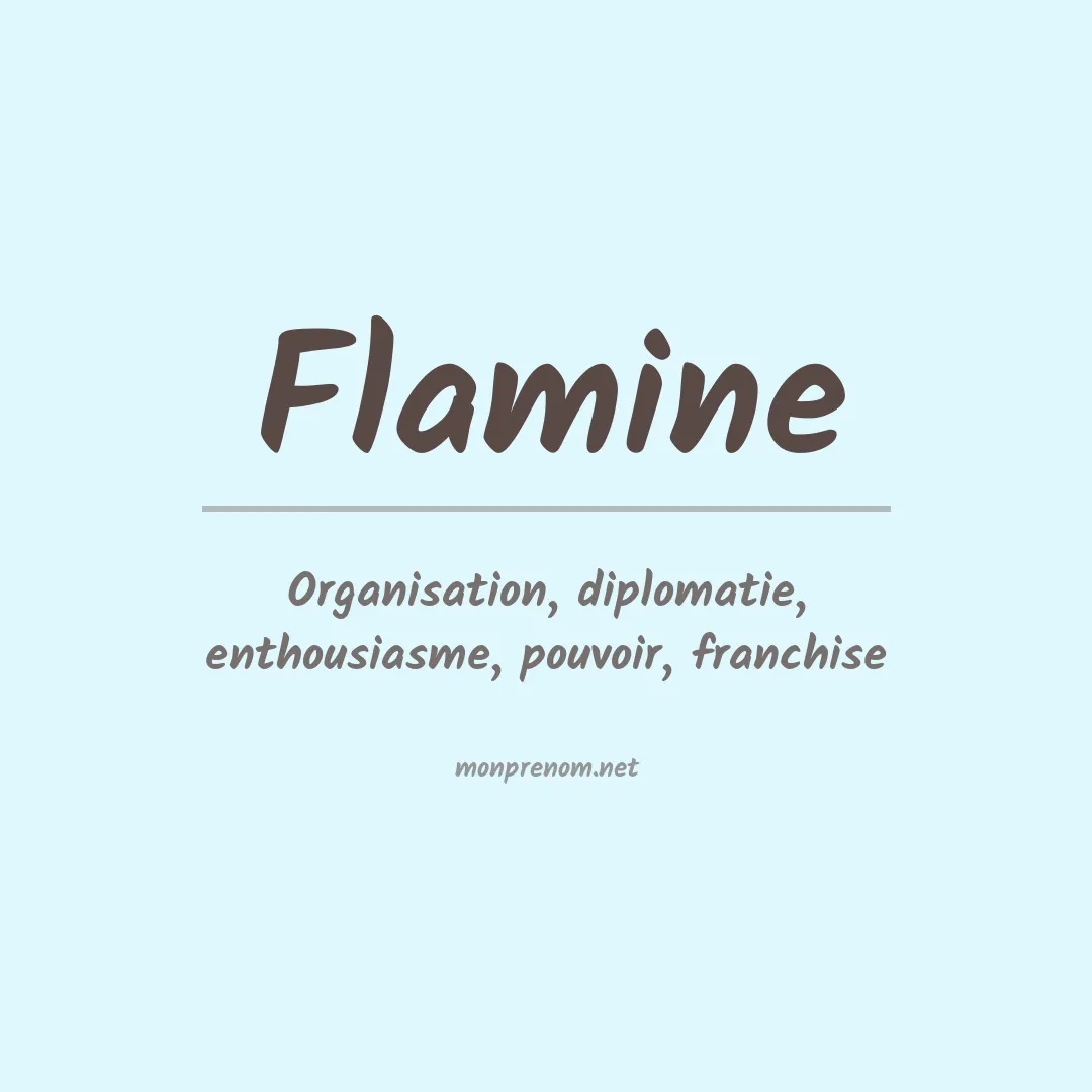 Signification du prénom Flamine