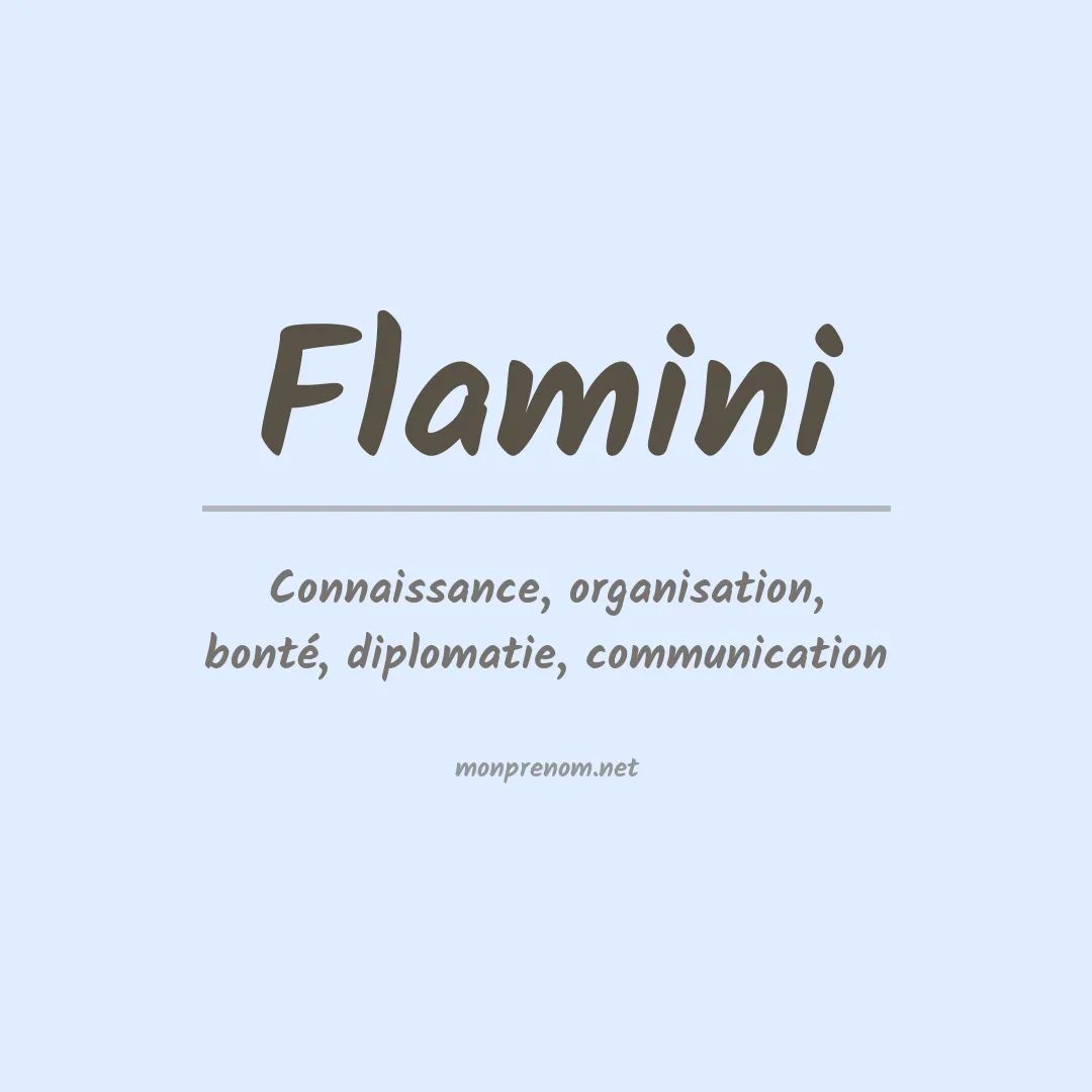 Signification du prénom Flamini