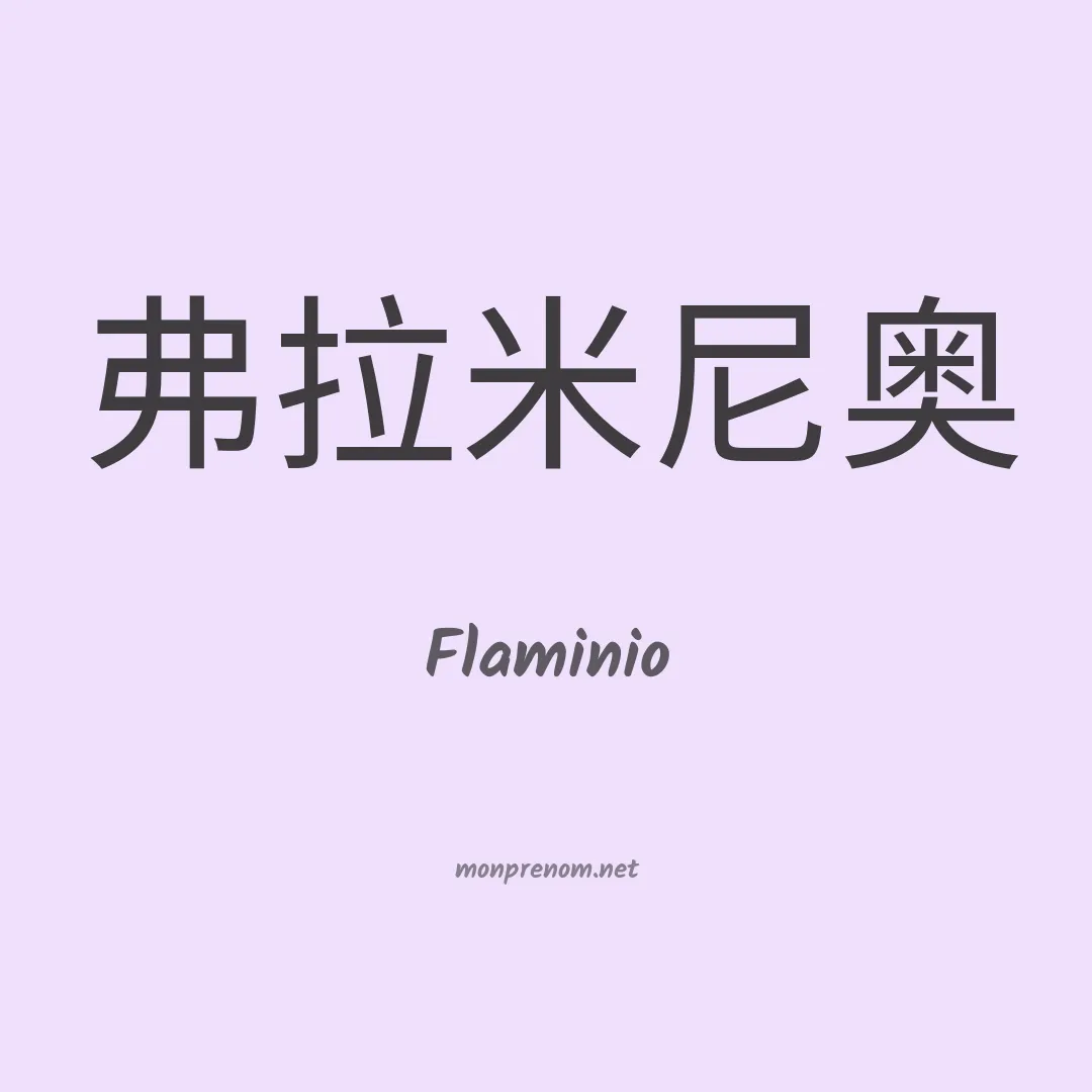 Flaminio en chinois