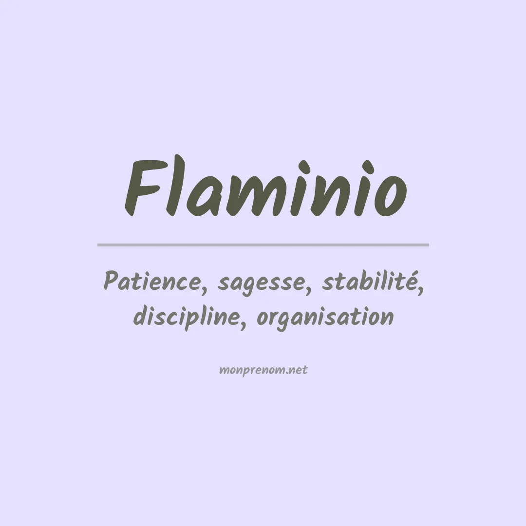 Signification du prénom Flaminio