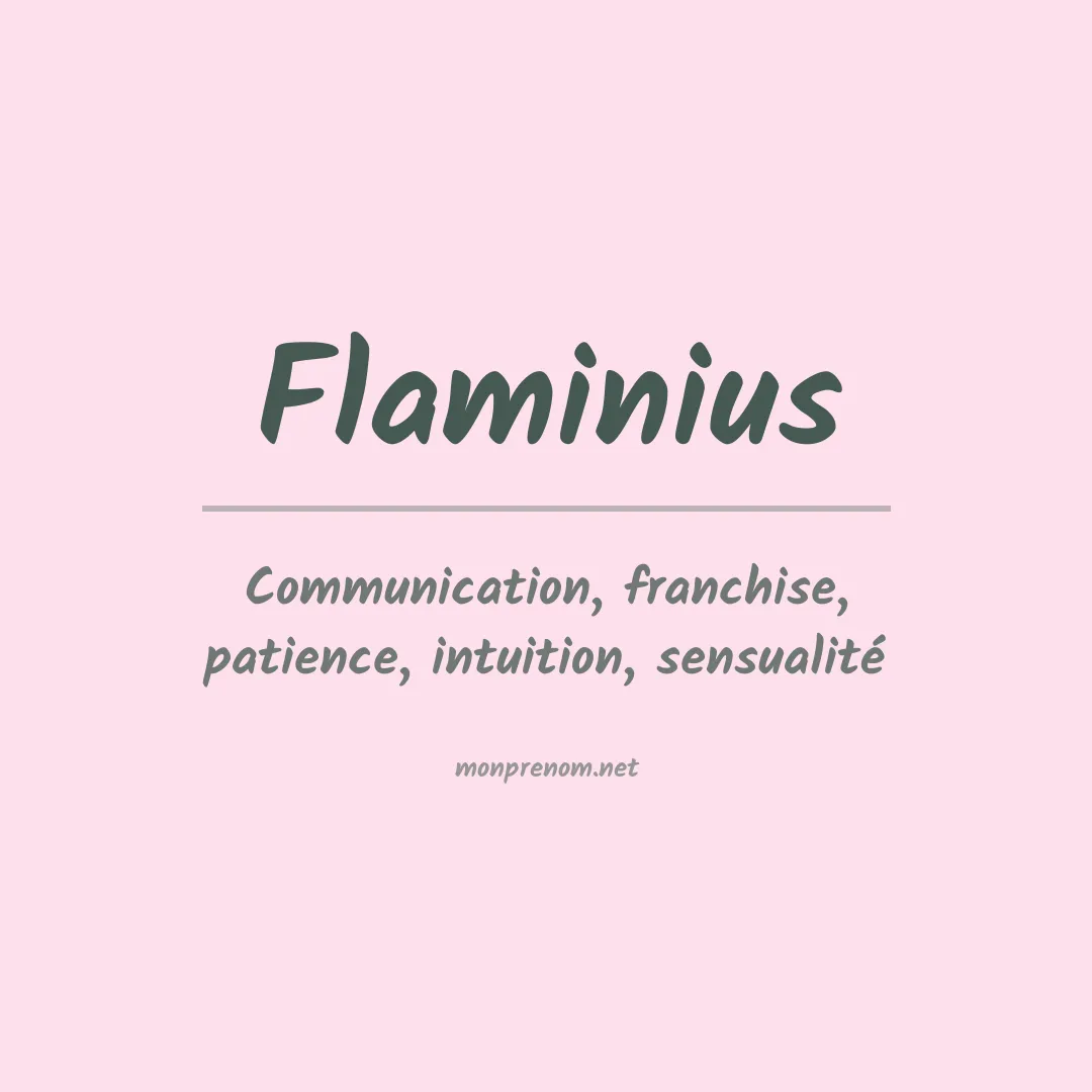 Signification du prénom Flaminius