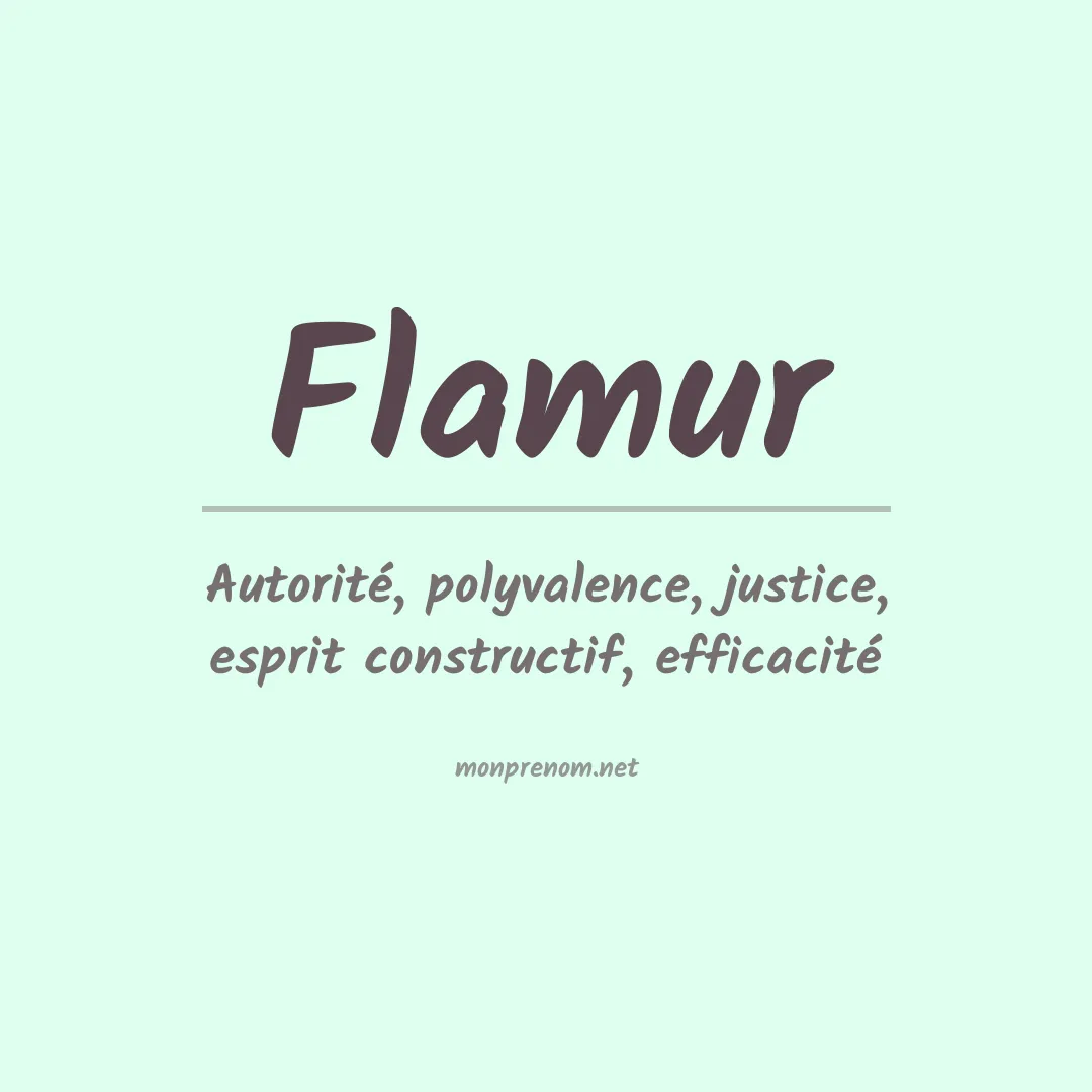 Signification du prénom Flamur
