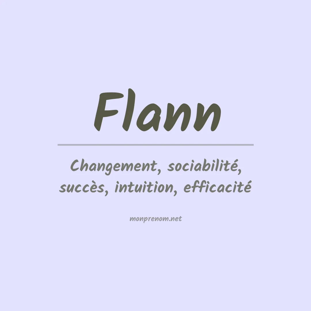 Signification du prénom Flann
