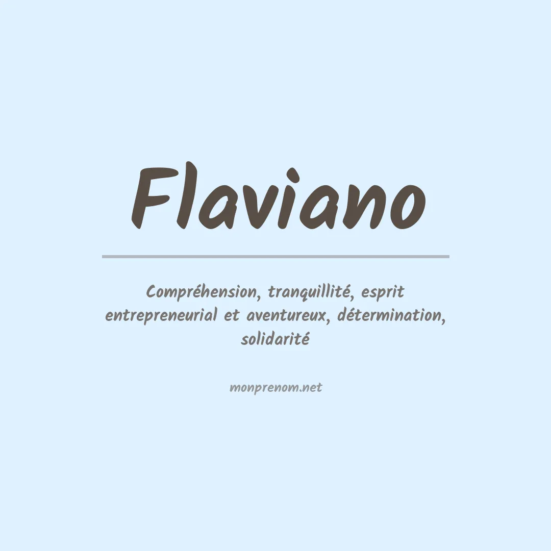 Signification du prénom Flaviano