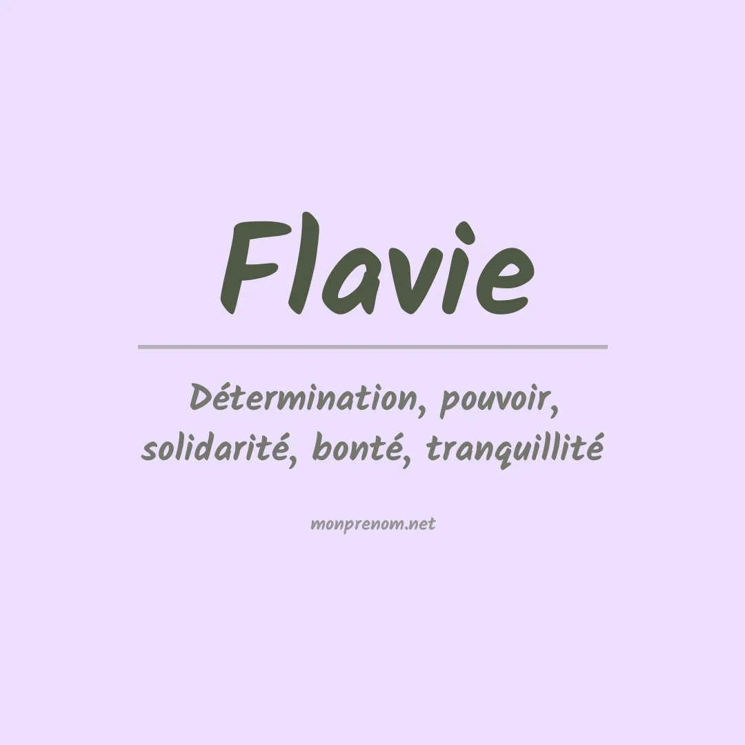Prénom Flavie