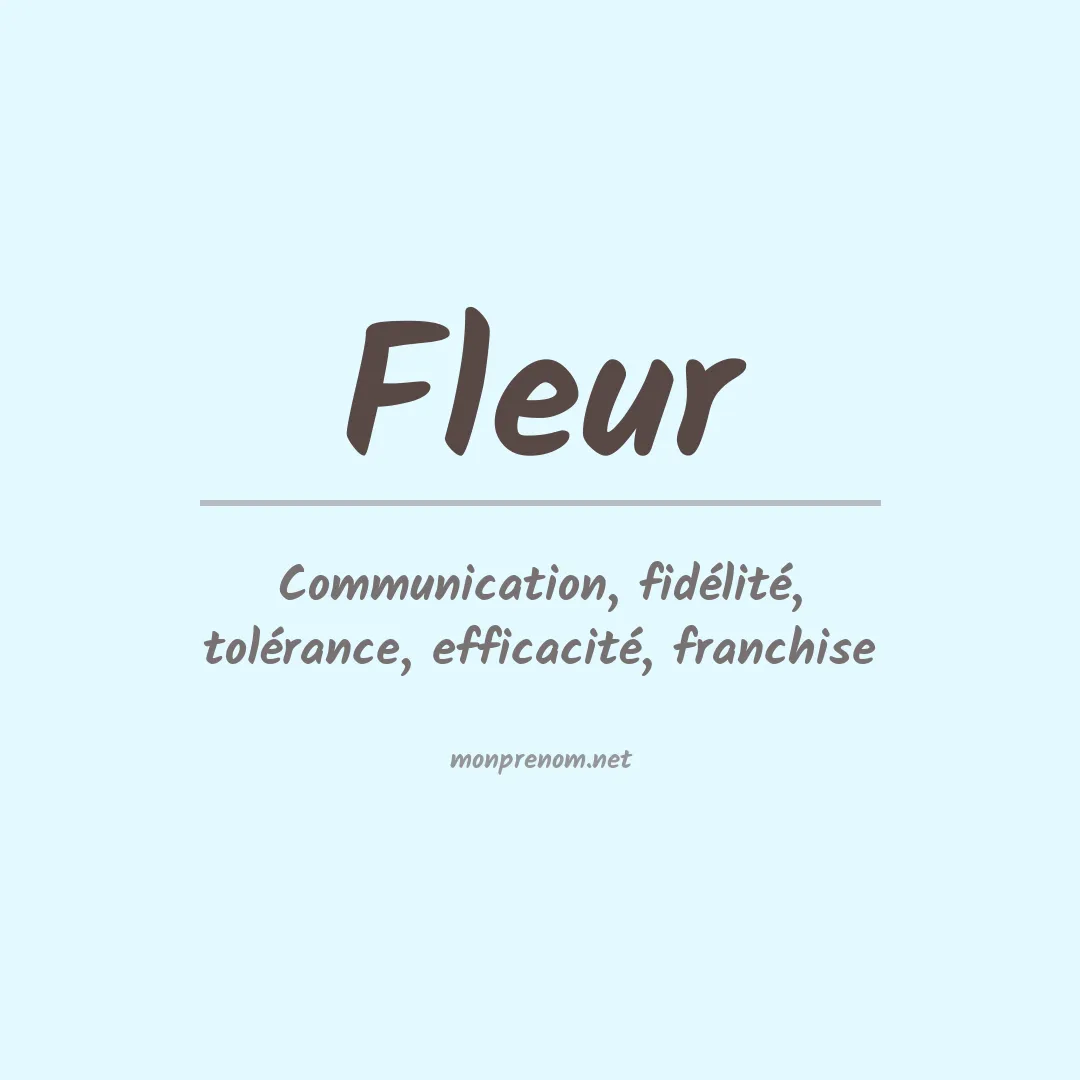 Signification du prénom Fleur