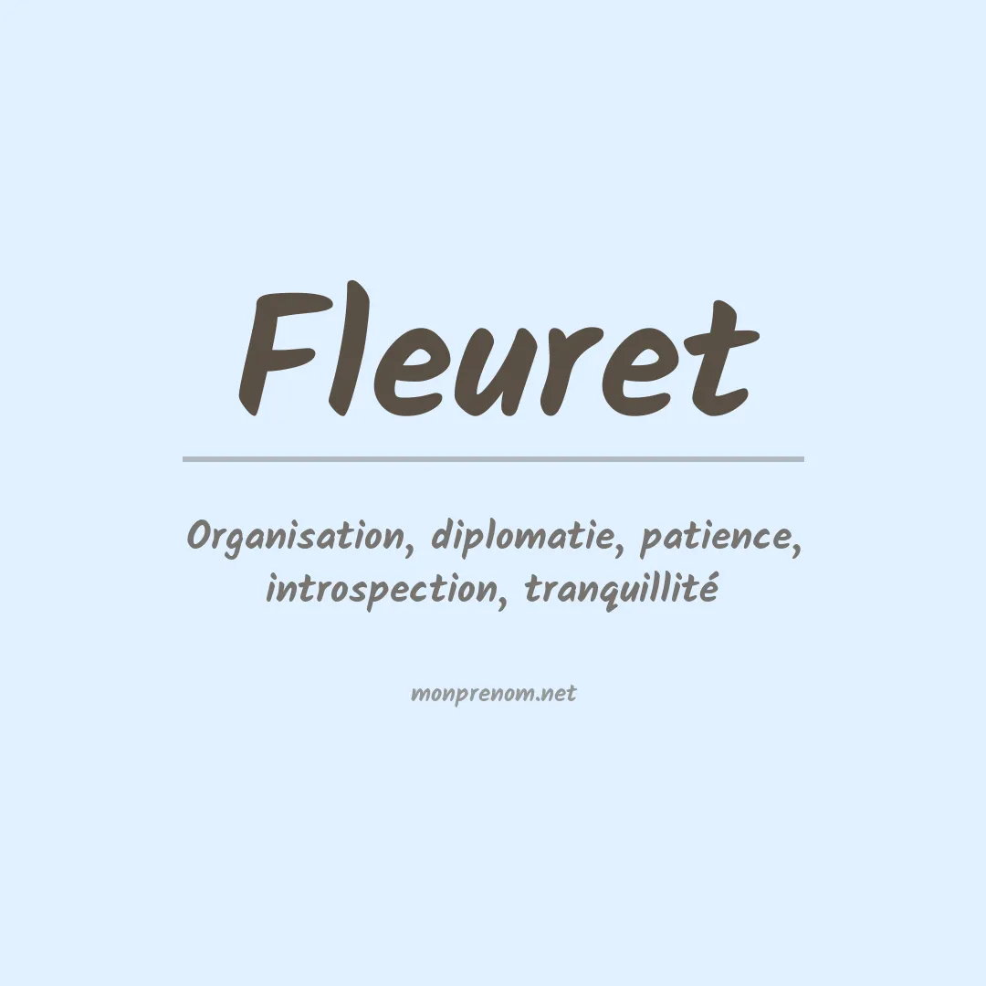 Prénom Fleuret