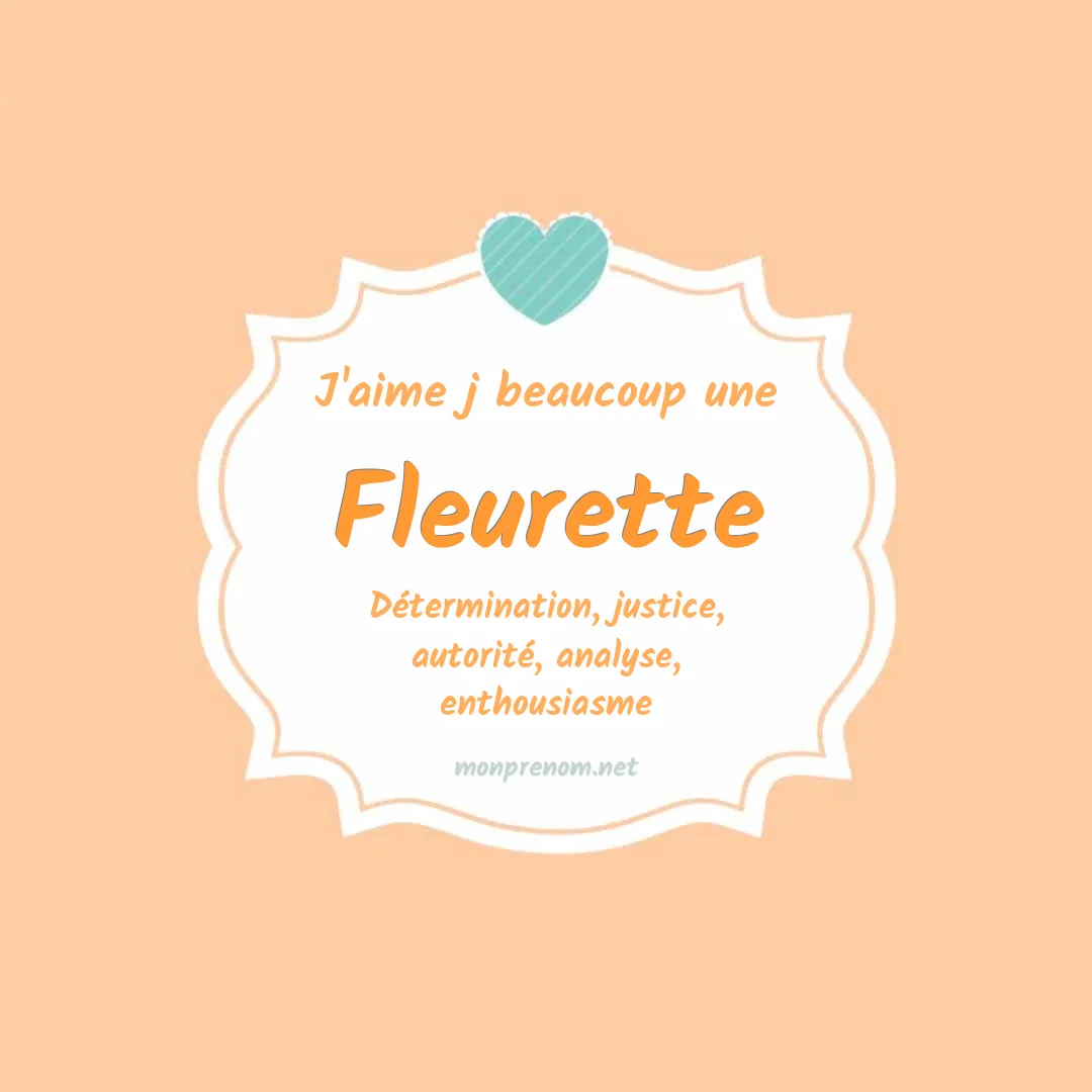 J'aime beaucoup Fleurette