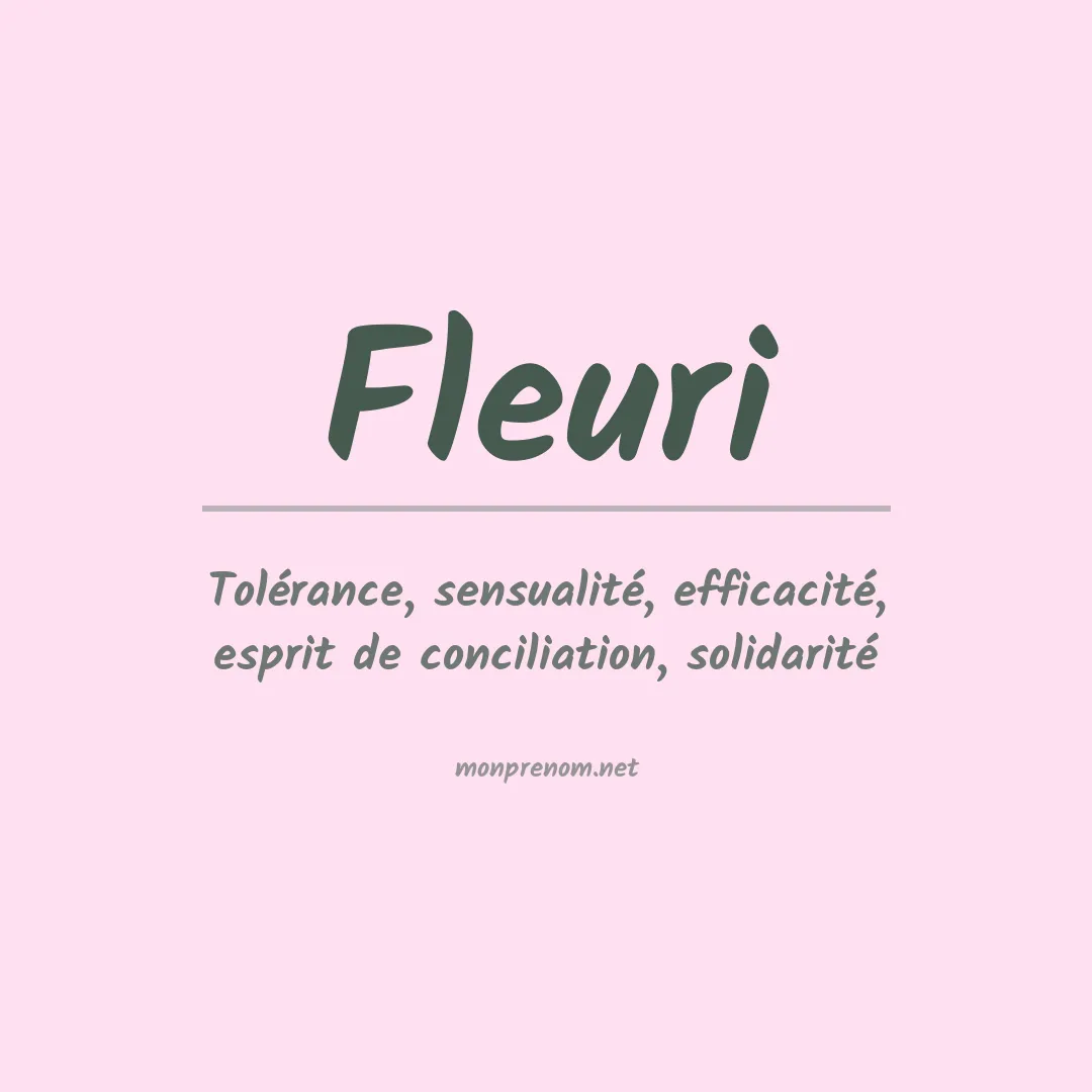 Prénom Fleuri