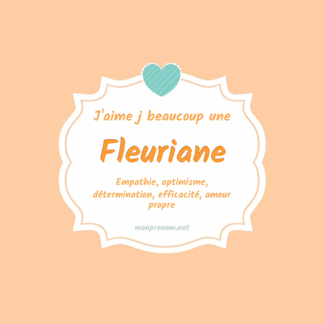 J'aime beaucoup Fleuriane