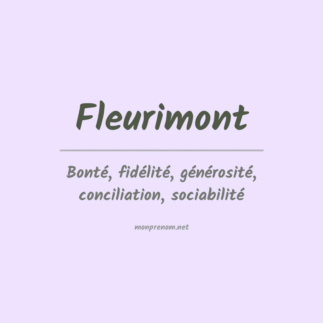 Signification du prénom Fleurimont