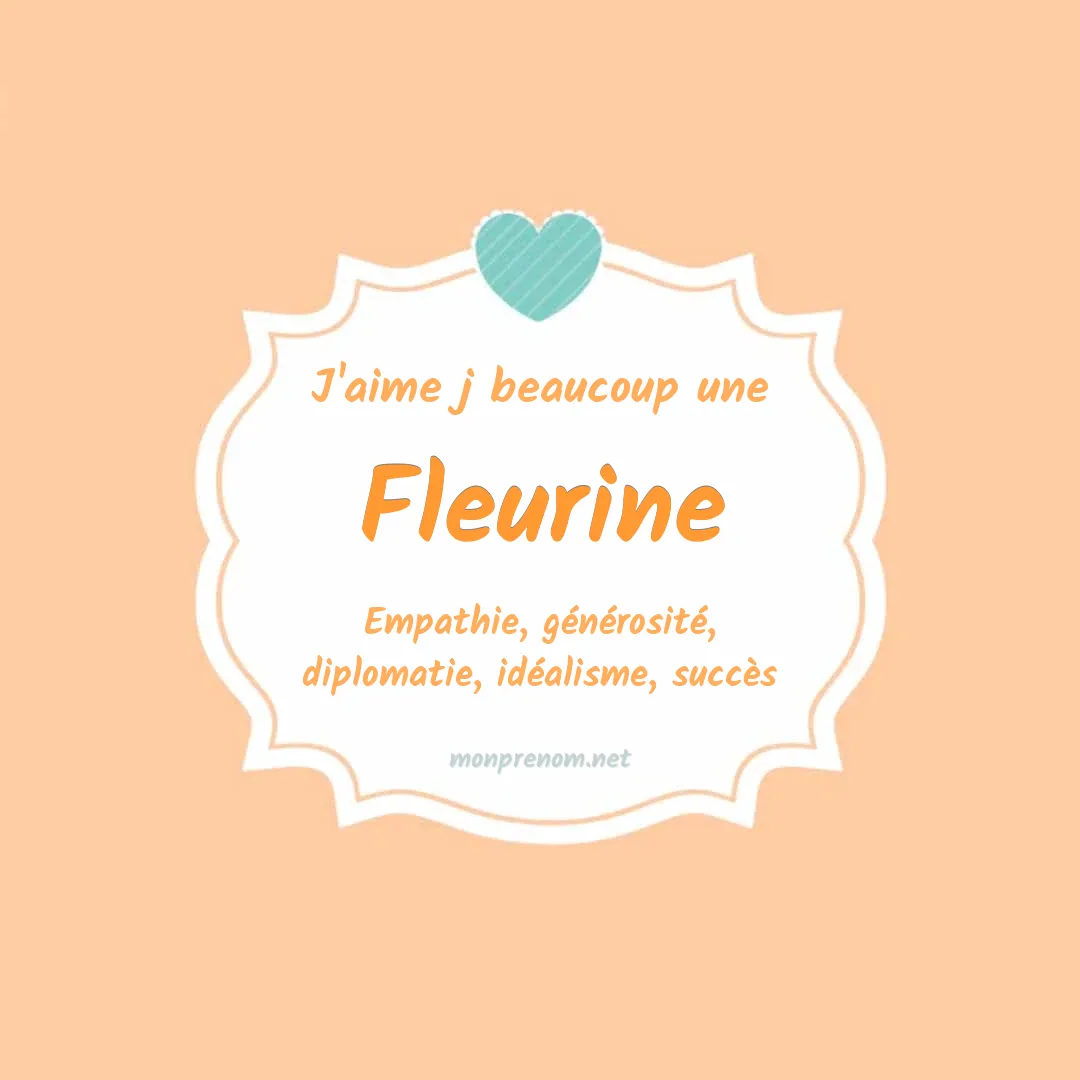 J'aime beaucoup Fleurine