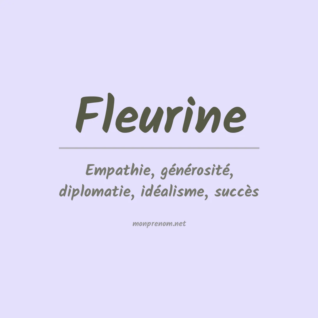 Signification du prénom Fleurine