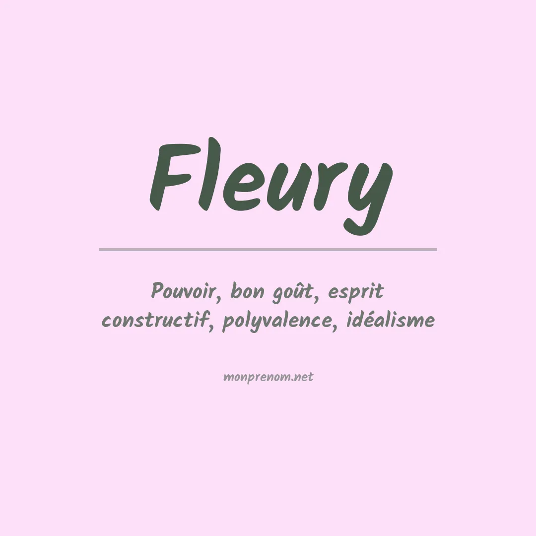 Prénom Fleury