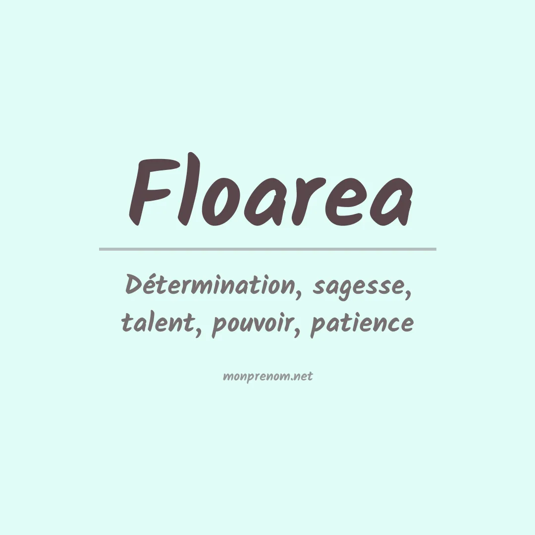 Signification du prénom Floarea
