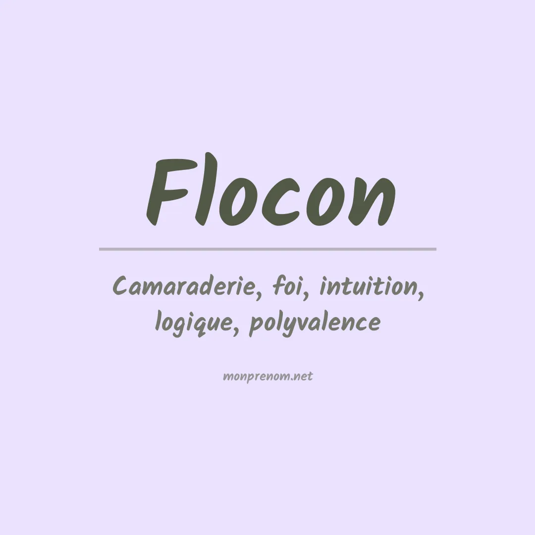 Signification du prénom Flocon