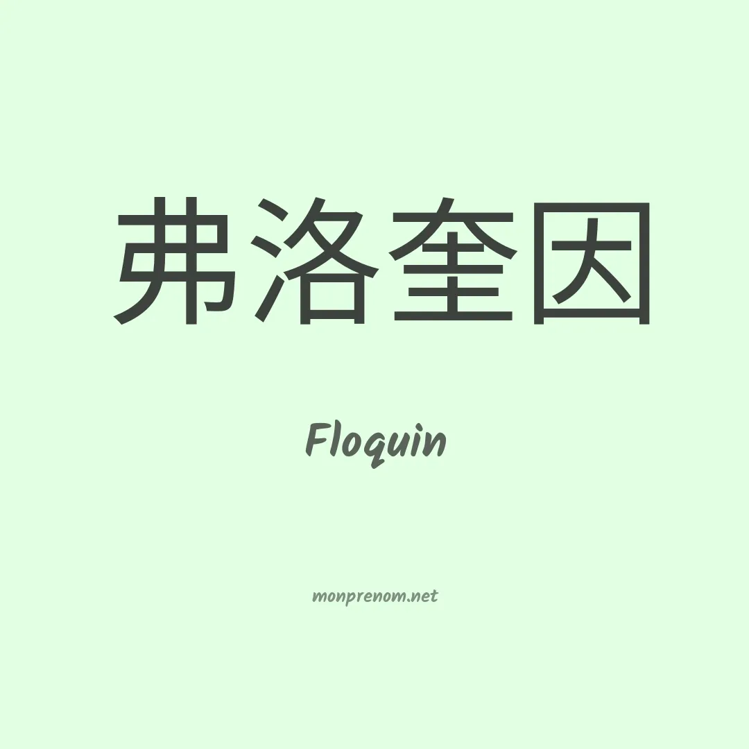 Floquin en chinois