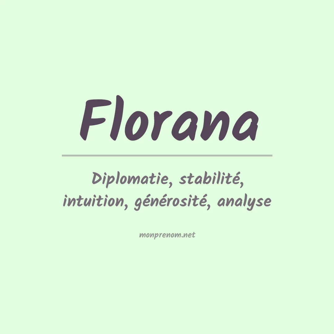 Signification du prénom Florana