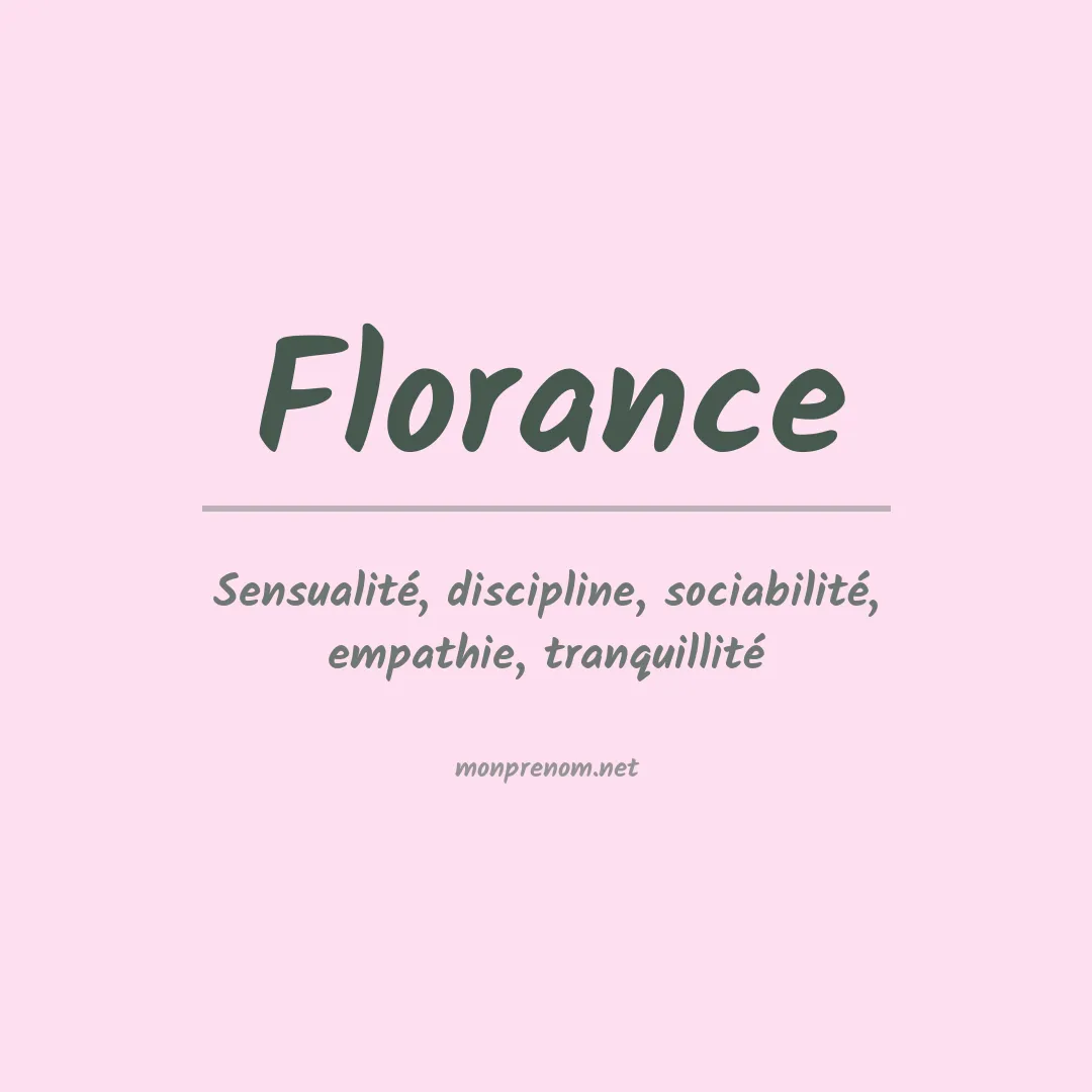Prénom Florance