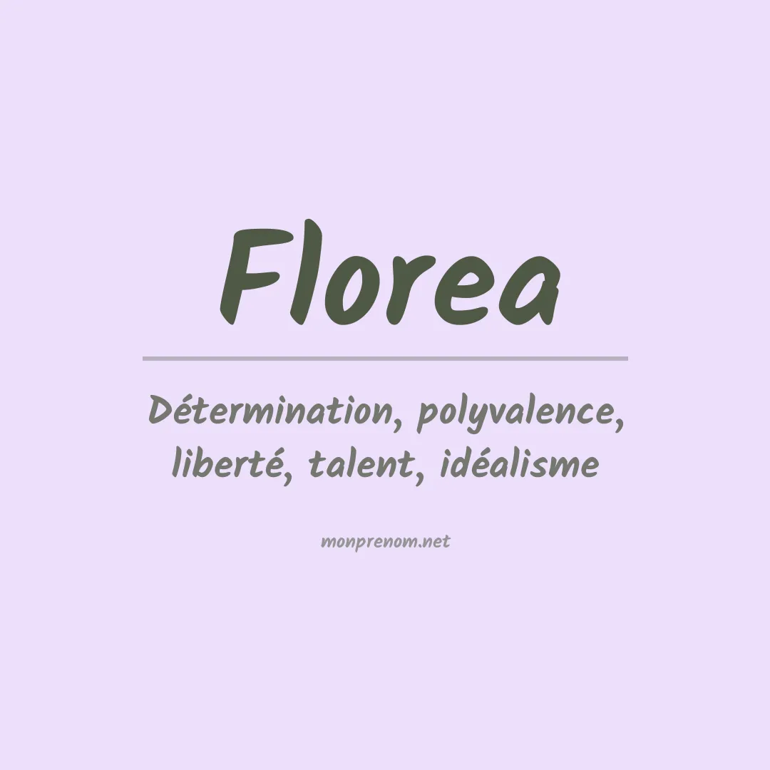 Prénom Florea