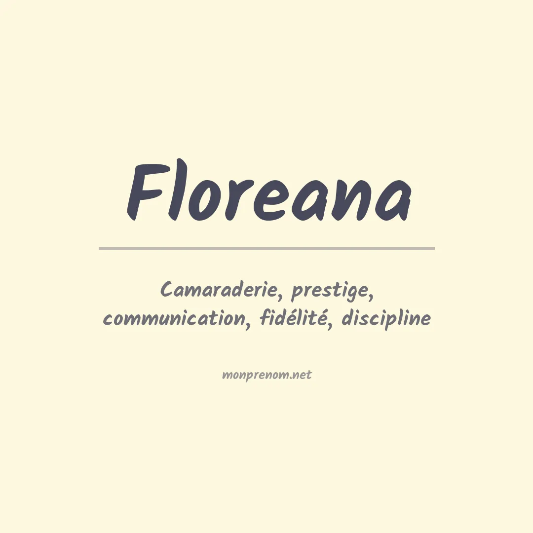 Signification du prénom Floreana
