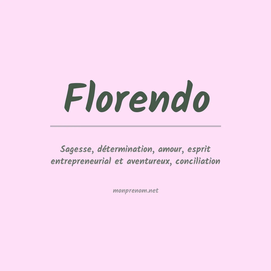 Prénom Florendo