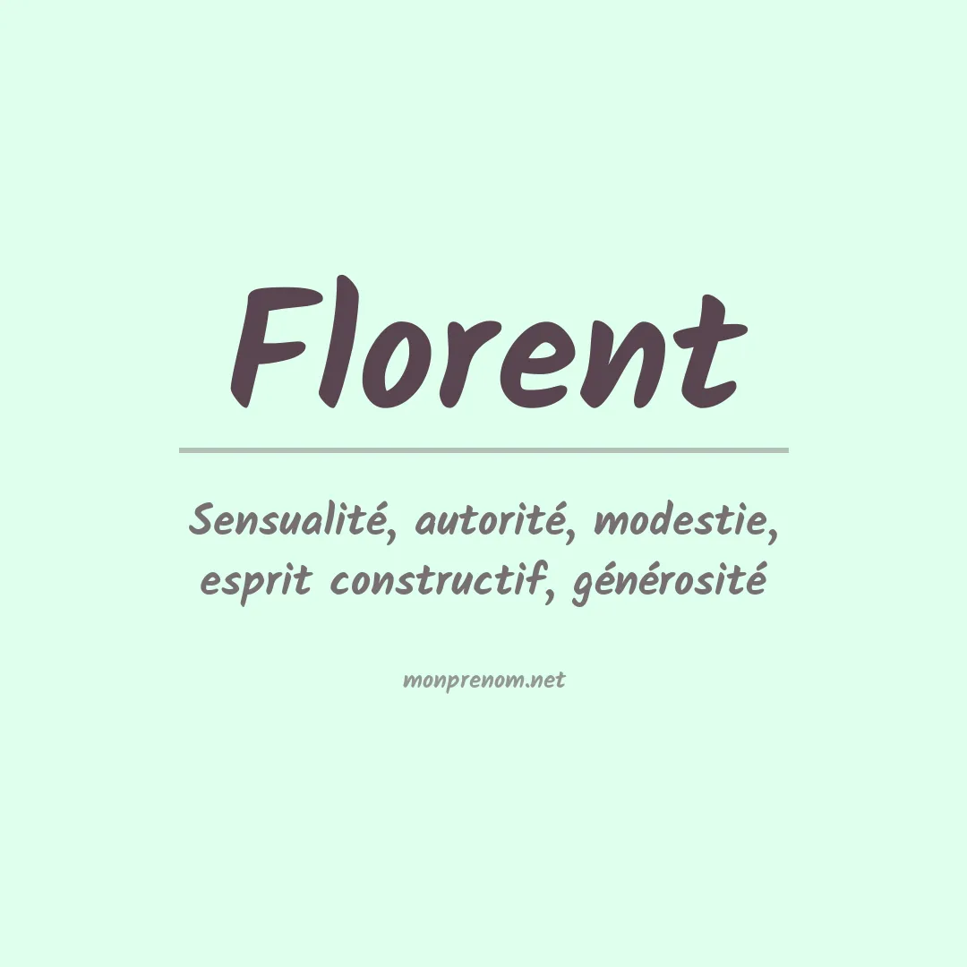 Prénom Florent