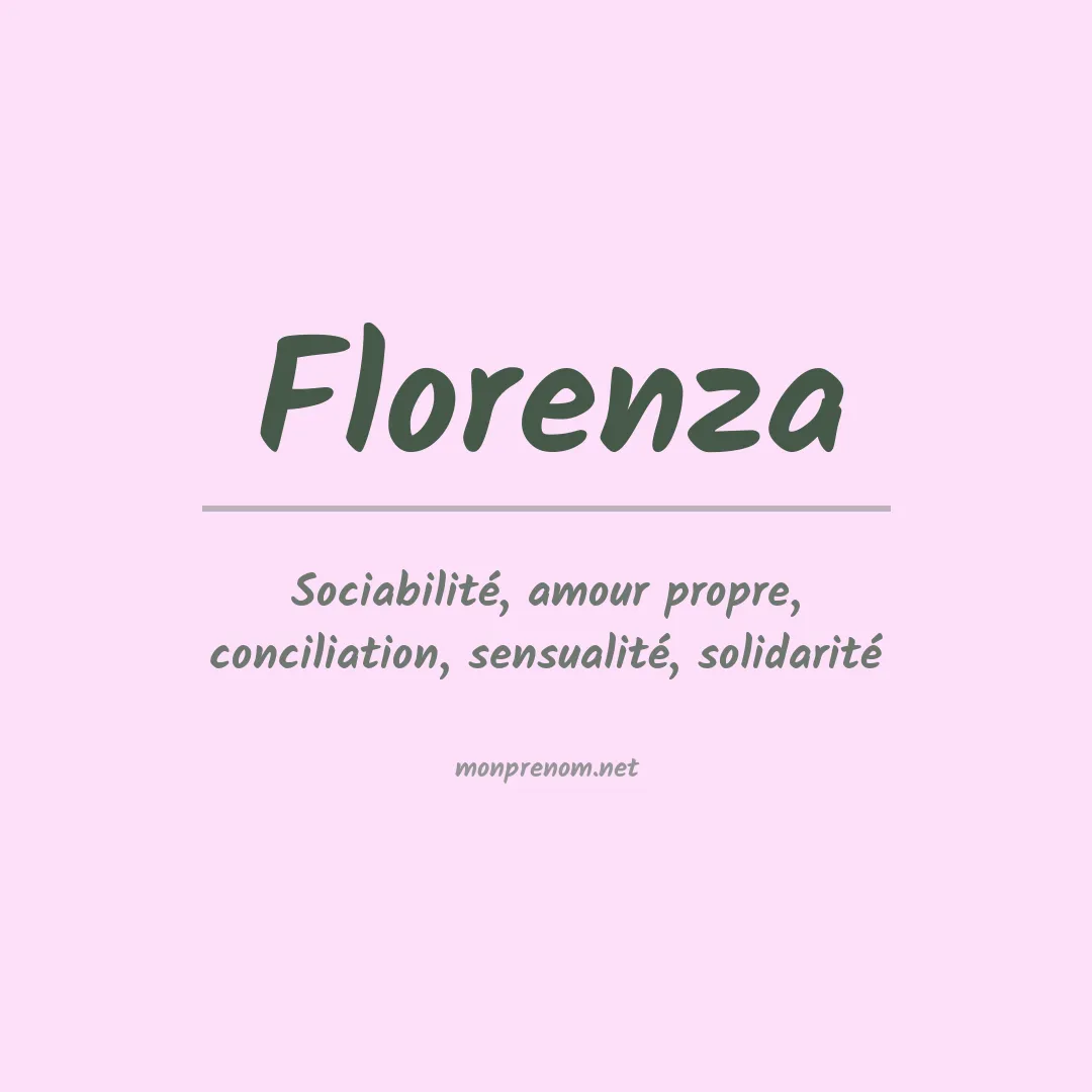 Signification du prénom Florenza