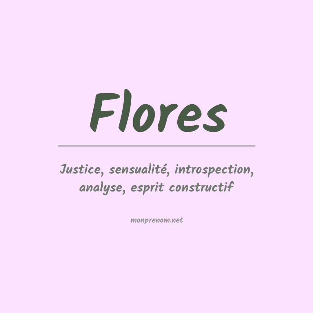 Prénom Flores