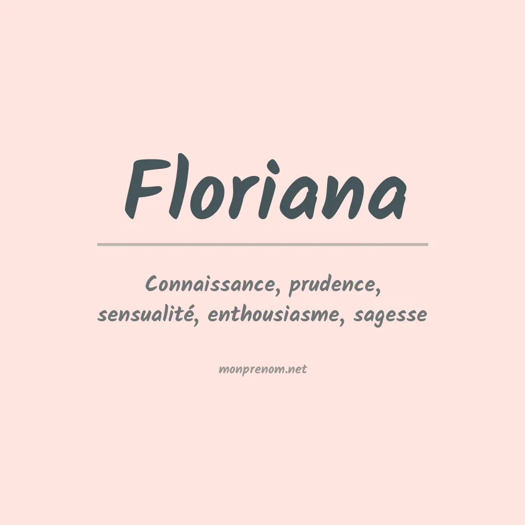 Prénom Floriana