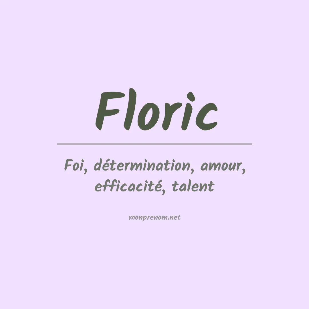Signification du prénom Floric