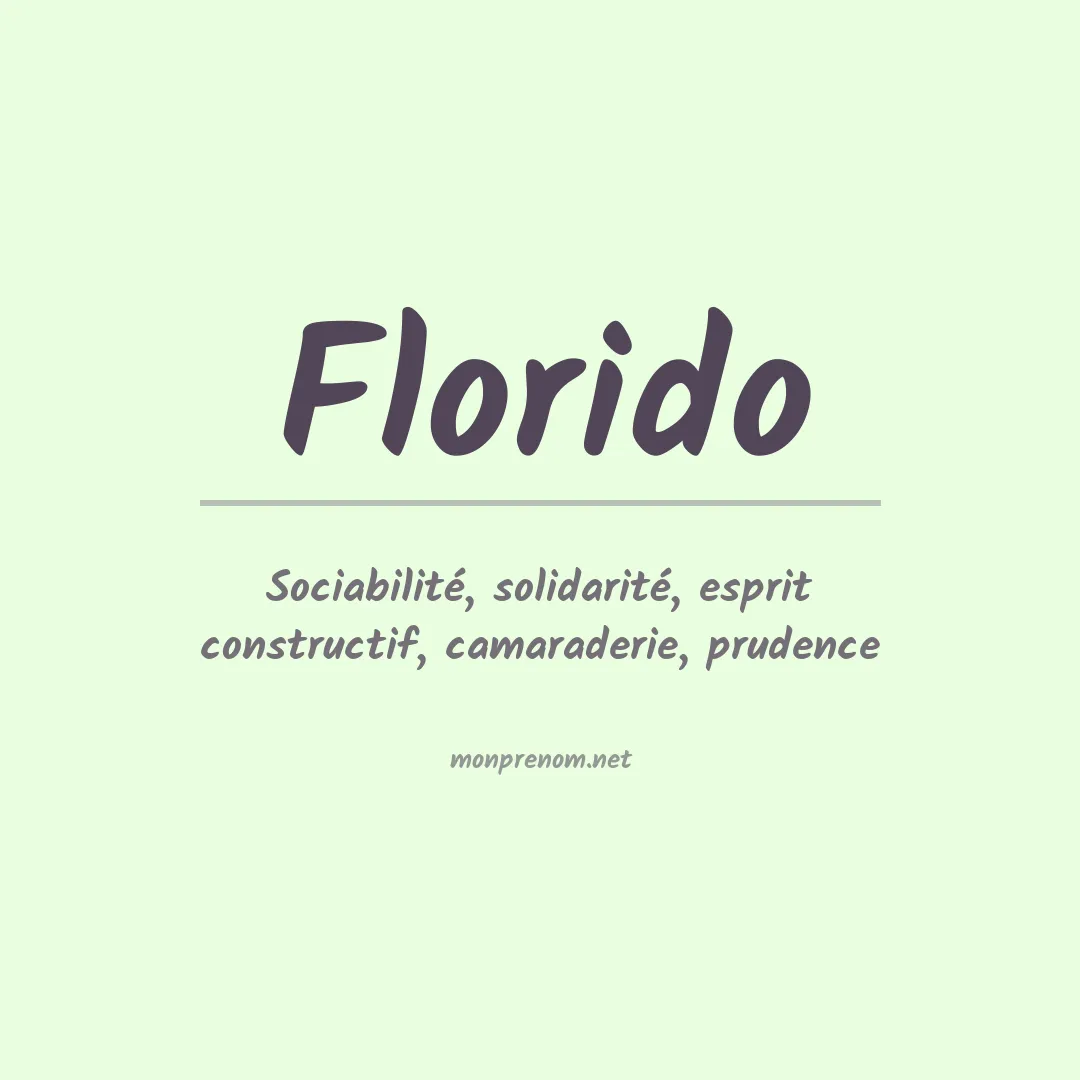 Signification du prénom Florido
