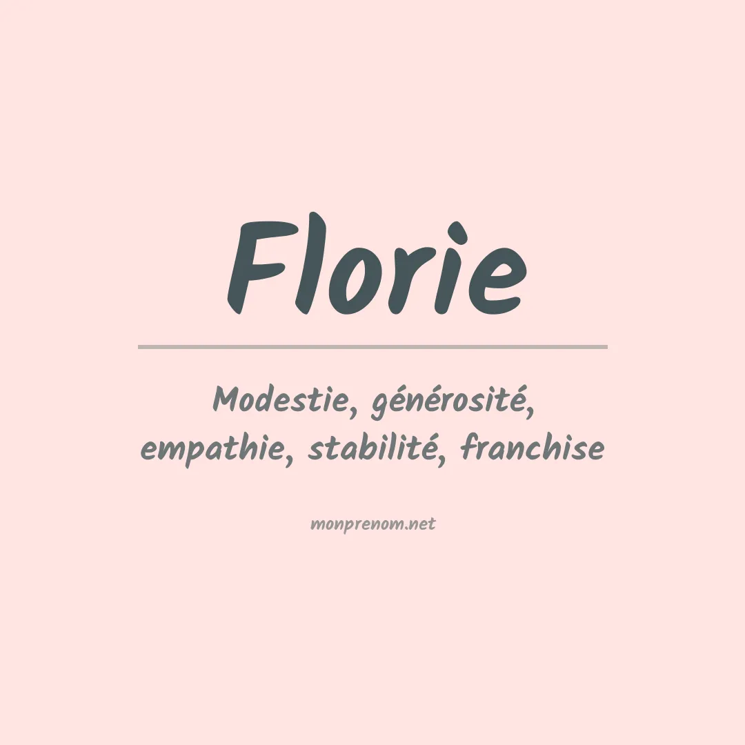 Prénom Florie