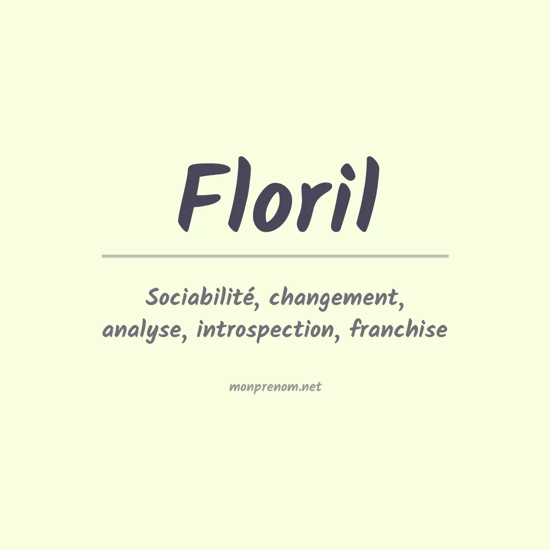 Signification du prénom Floril