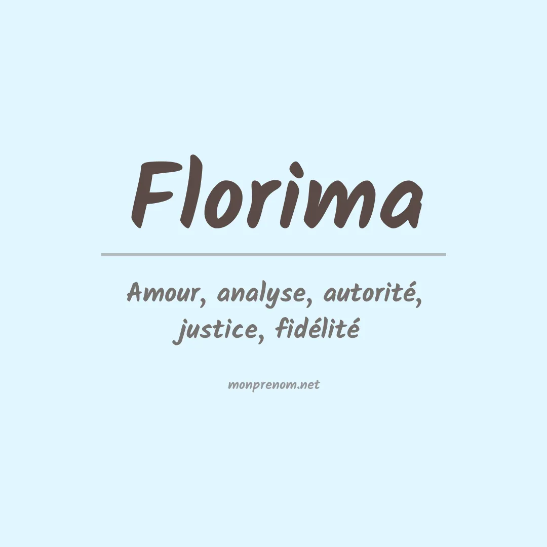 Signification du prénom Florima