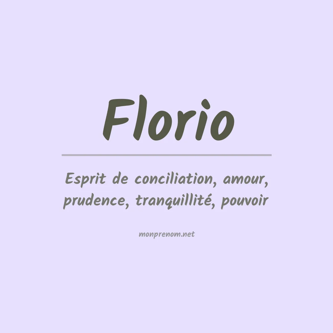 Prénom Florio