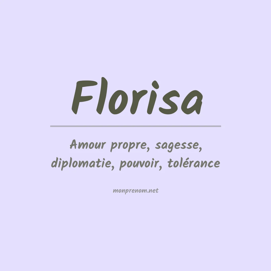 Signification du prénom Florisa