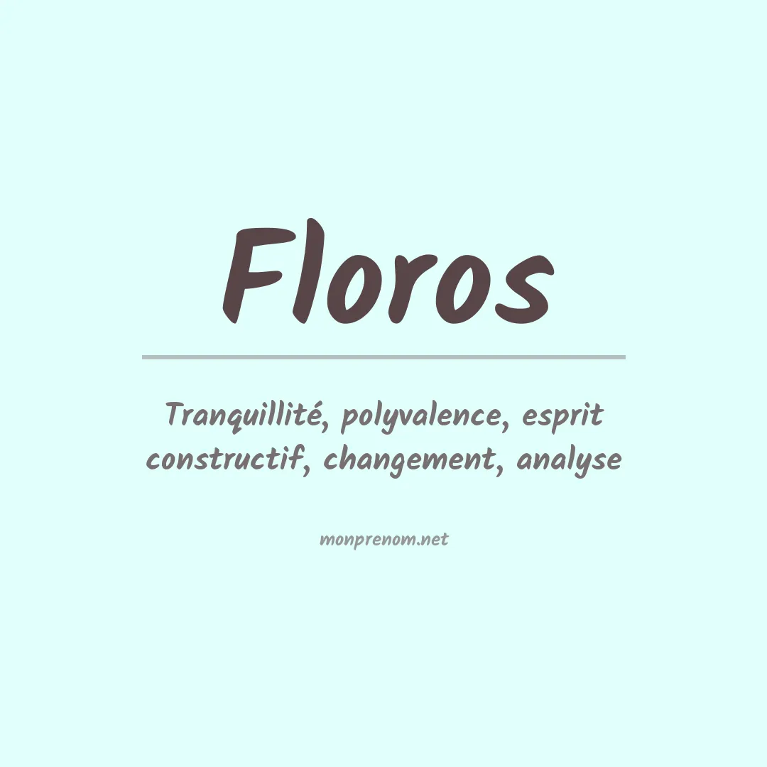 Prénom Floros