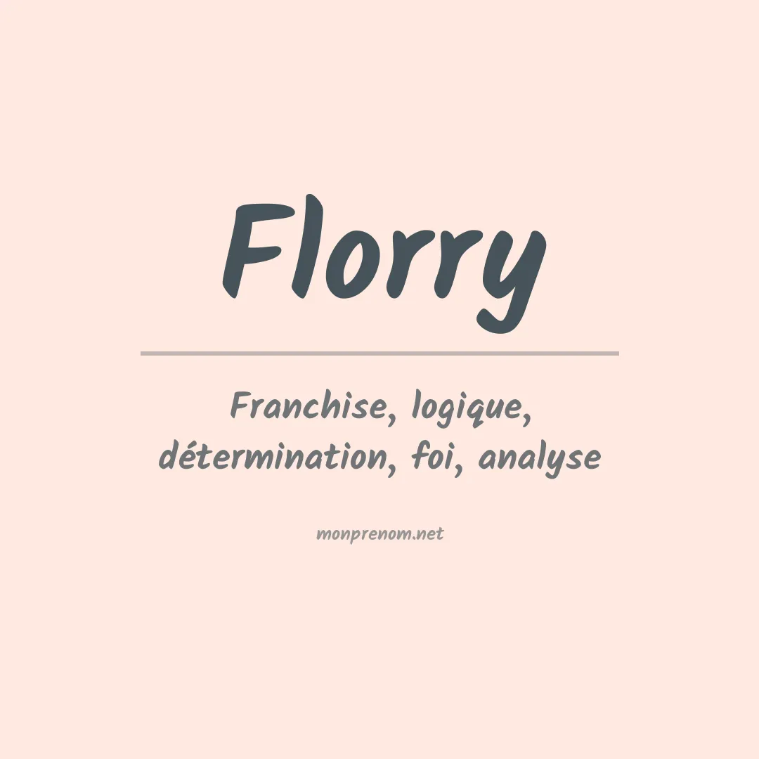 Signification du prénom Florry