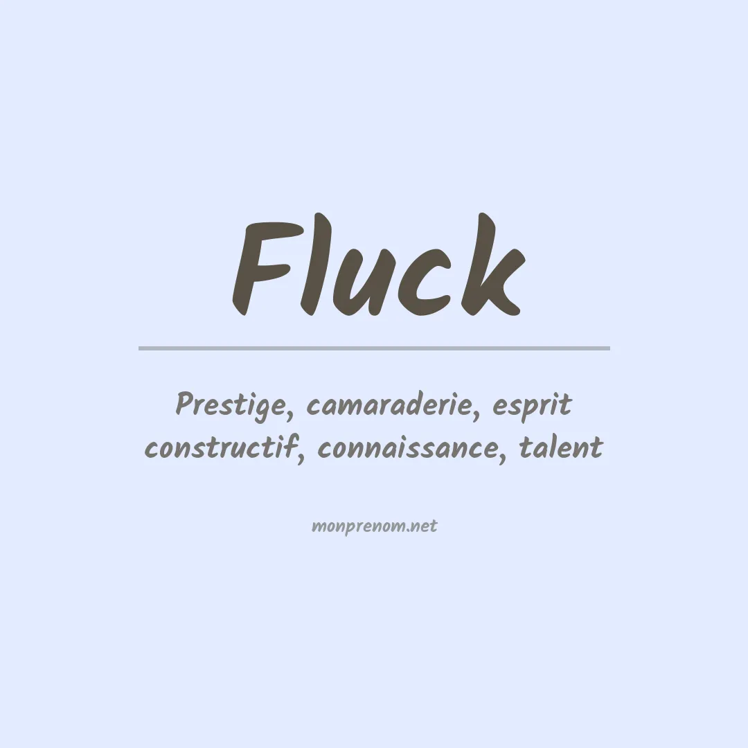 Prénom Fluck