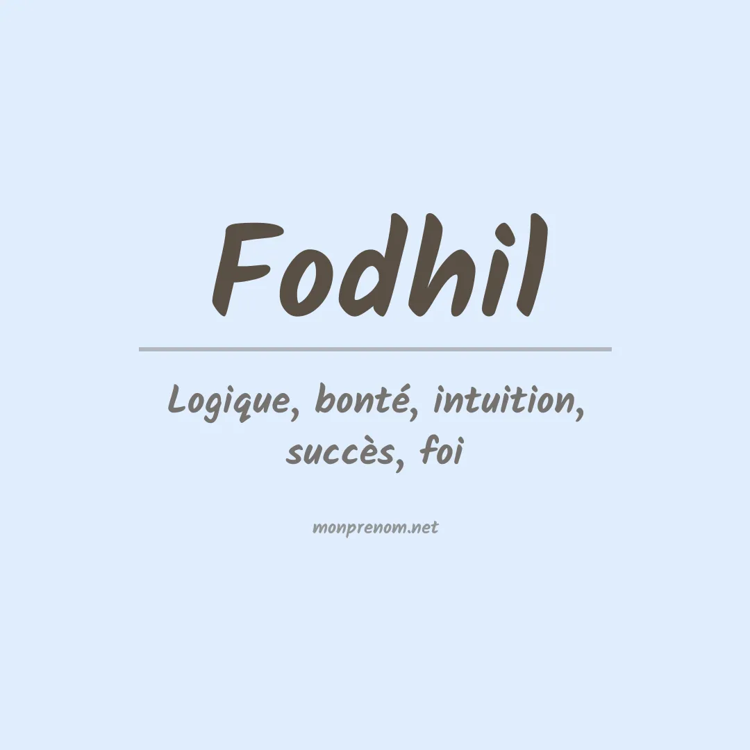 Prénom Fodhil