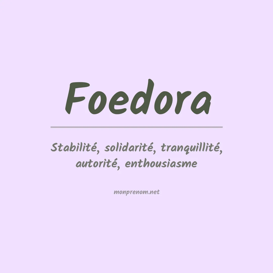 Signification du prénom Foedora