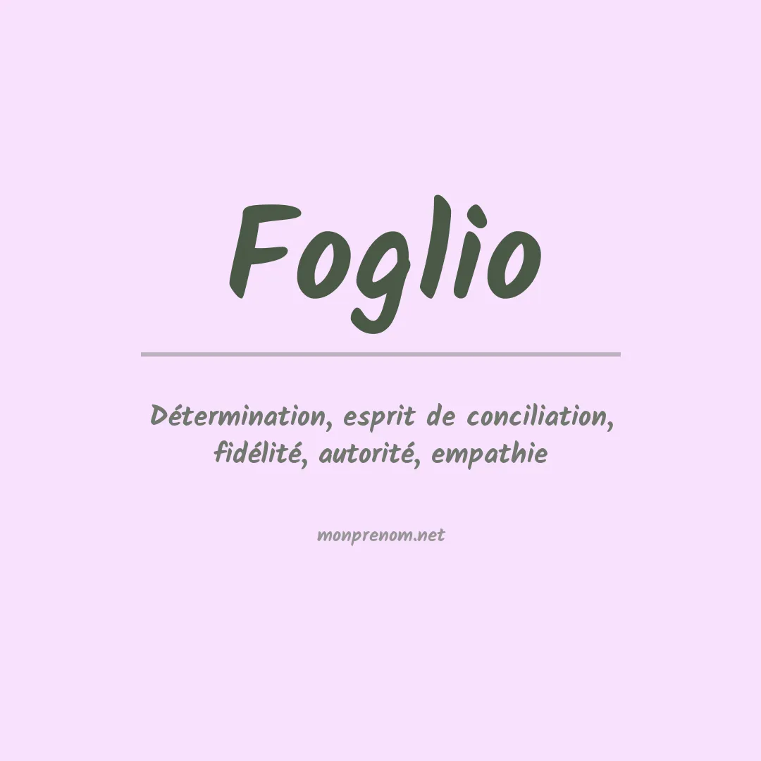 Prénom Foglio