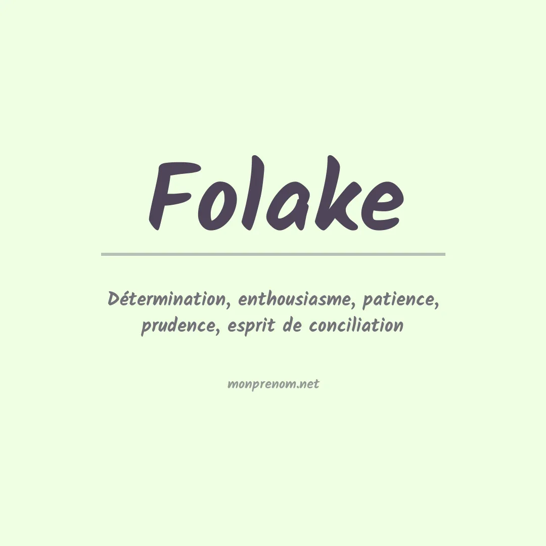 Prénom Folake