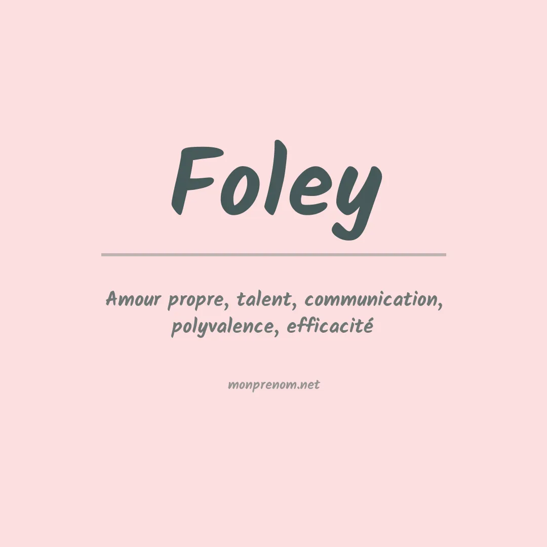 Prénom Foley