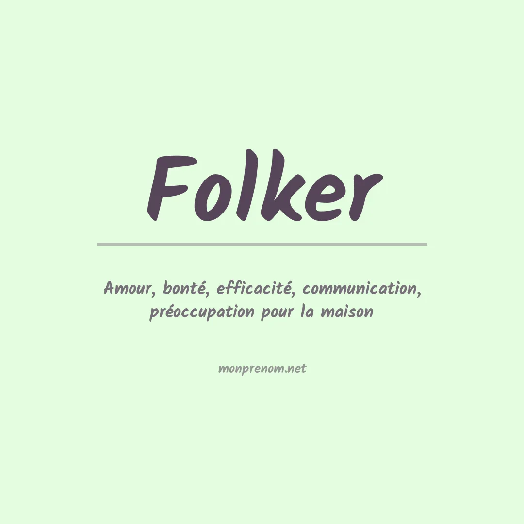 Prénom Folker
