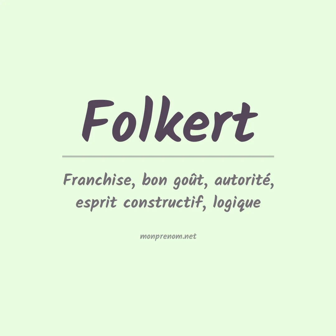 Prénom Folkert