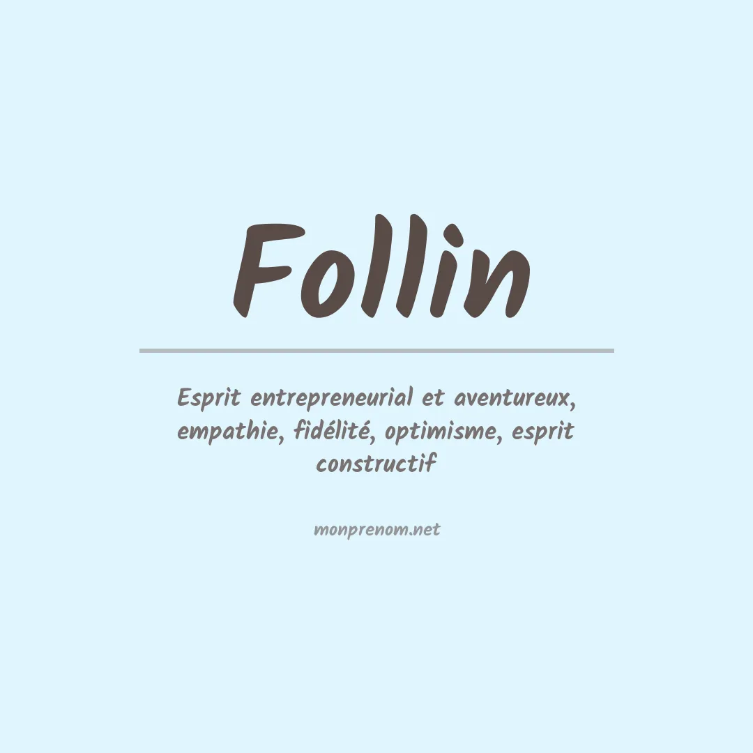 Prénom Follin